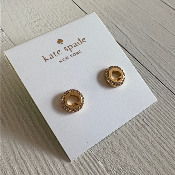 kate spade Jewelry - Kate Spade Spot The Spade Pave Halo Spade Studs